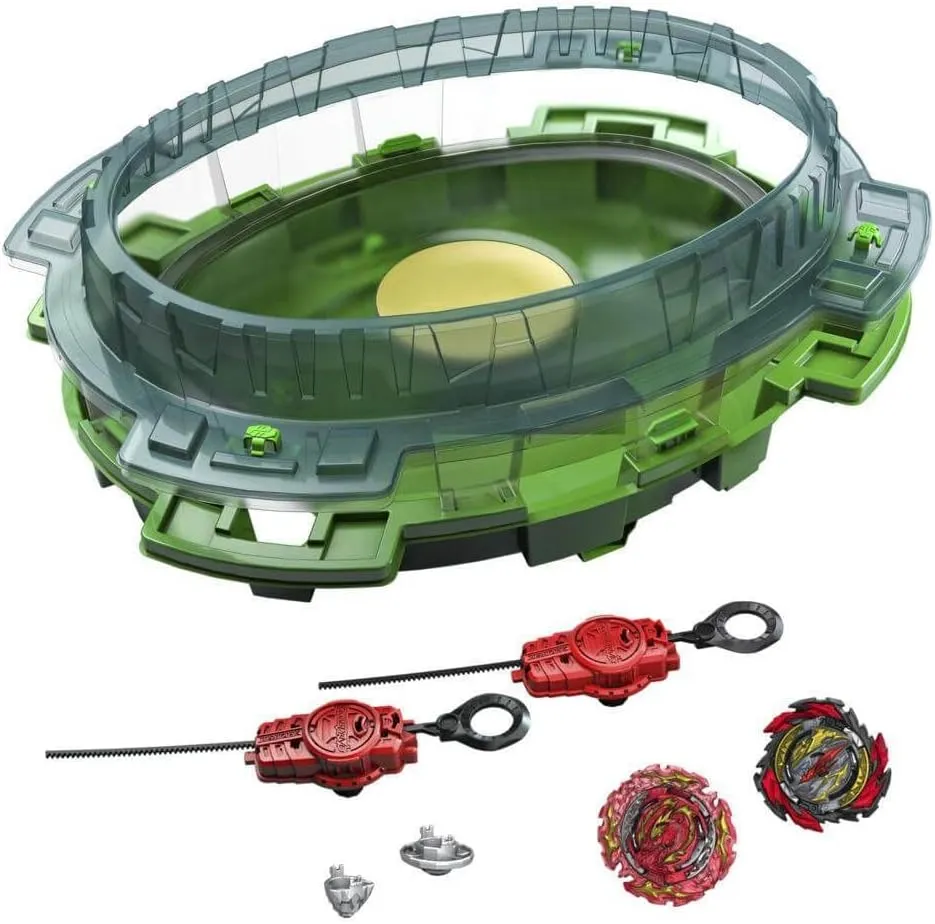 8 Year Old Boys & Girls & Up Beyblade Burst QuadDrive Interstellar Drop Battle Set$ Set Stadium$ 2 cither advantage travel newspaper Battling Tops and 2 Launchers$ Toys for 