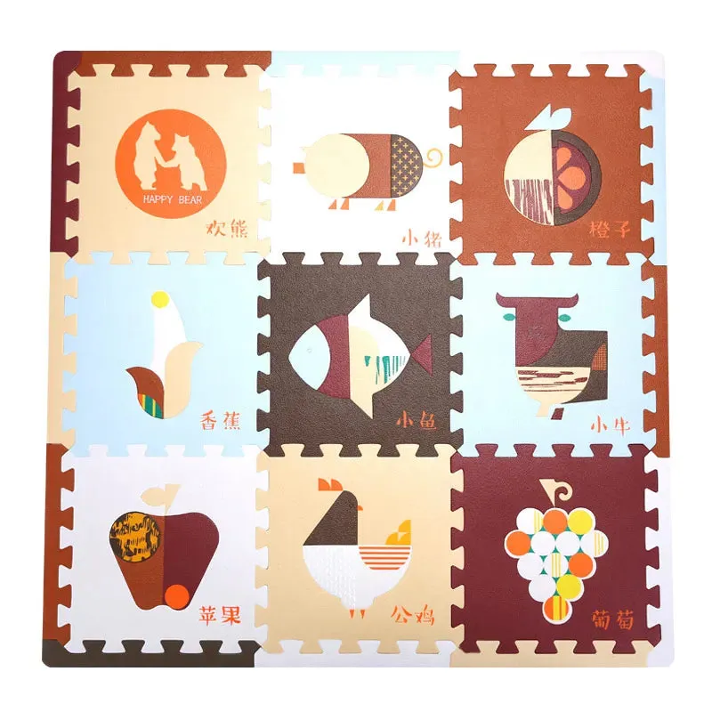 9Pcs Kids Toys EVA Children's Mat Foam Carpets Soft Floor Mat Puzzle Baby Play Mat Floor Developing Crawling Rugs 30*30*1.3CM
