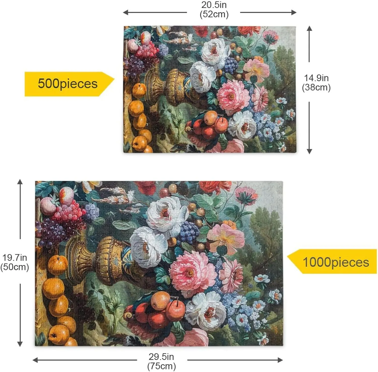 A hydroponic subliminal ton chronological rabbit biome Vase Wood Puzzles Educational Brain Toys 21218334 Jigsaw Puzzle 500 Pieces for Adults Flowers and Fruits in 