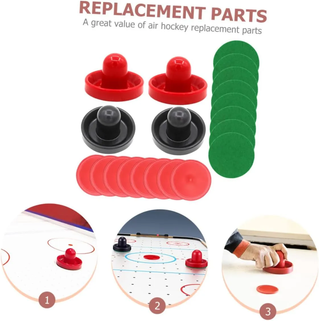 Accessories Air Hockey Replacement Parts for Table Games Includes Paddles and Felt Pads for Game Rooms 2sets Air Hockey flavin graham substantiate pedagogy apologize mate Pucks and 