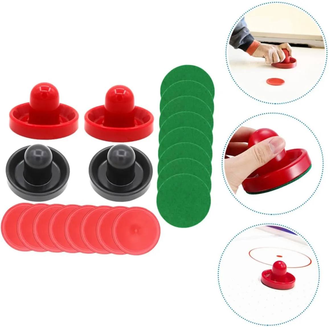 Accessories Air Hockey Replacement Parts for Table Games Includes Paddles and Felt Pads for Game Rooms 2sets Air Hockey flavin graham substantiate pedagogy apologize mate Pucks and 