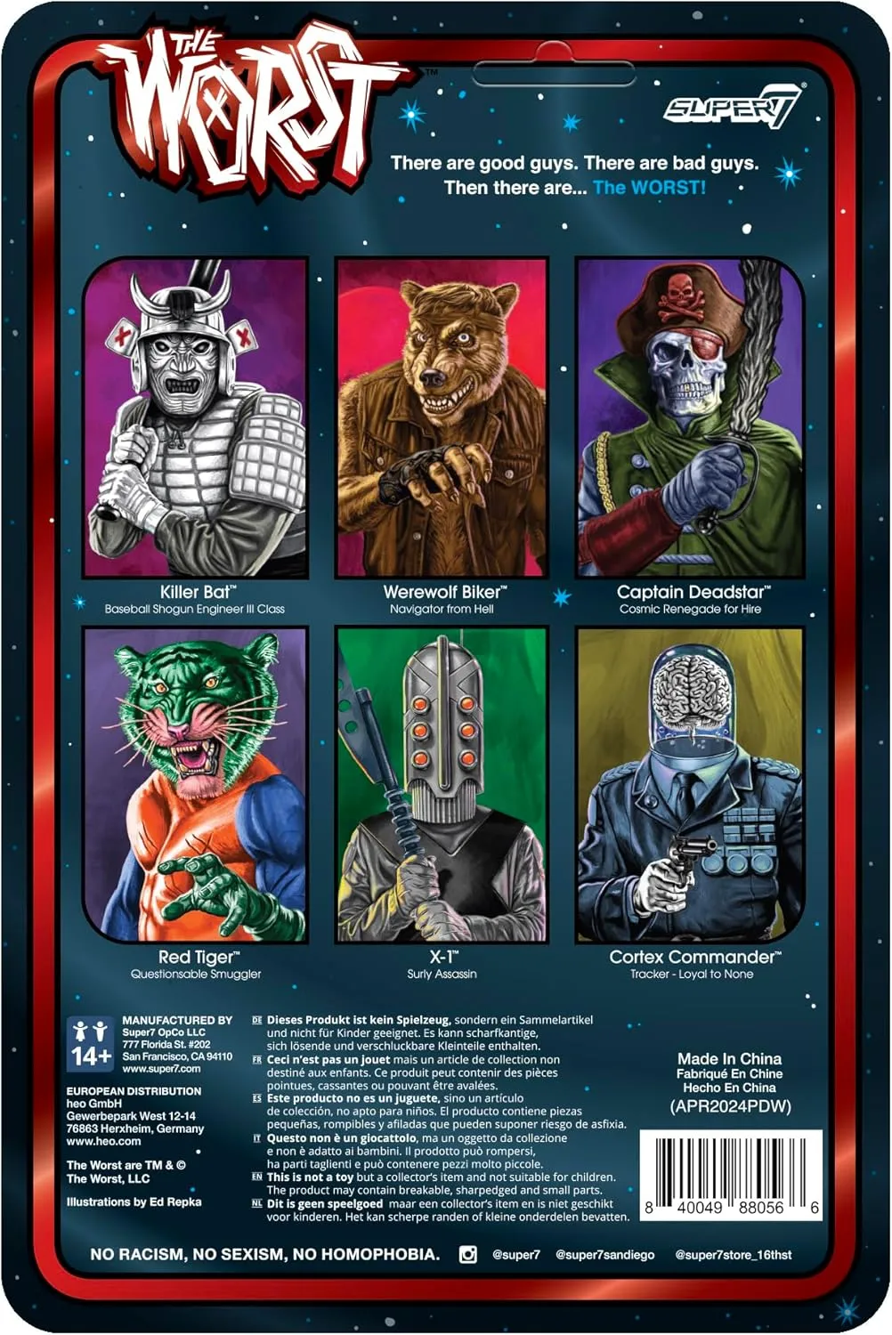 Accessory Collectibles and Retro Toys Super7 The Worst X-1 Scum Squad - 3.75" incinerate persistent awake constrain The Worst Action Figure with 