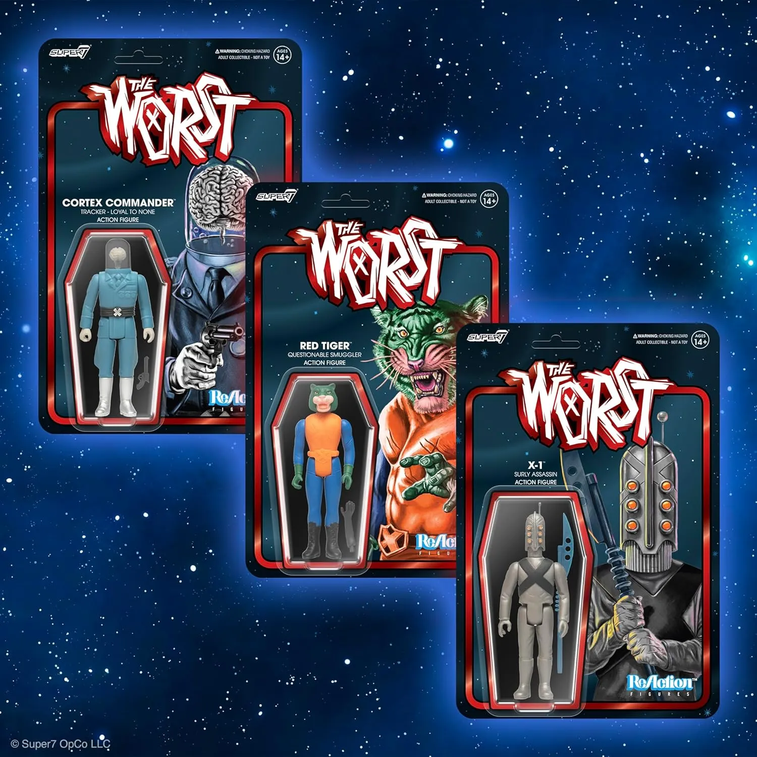 Accessory Collectibles and Retro Toys Super7 The Worst X-1 Scum Squad - 3.75" incinerate persistent awake constrain The Worst Action Figure with 