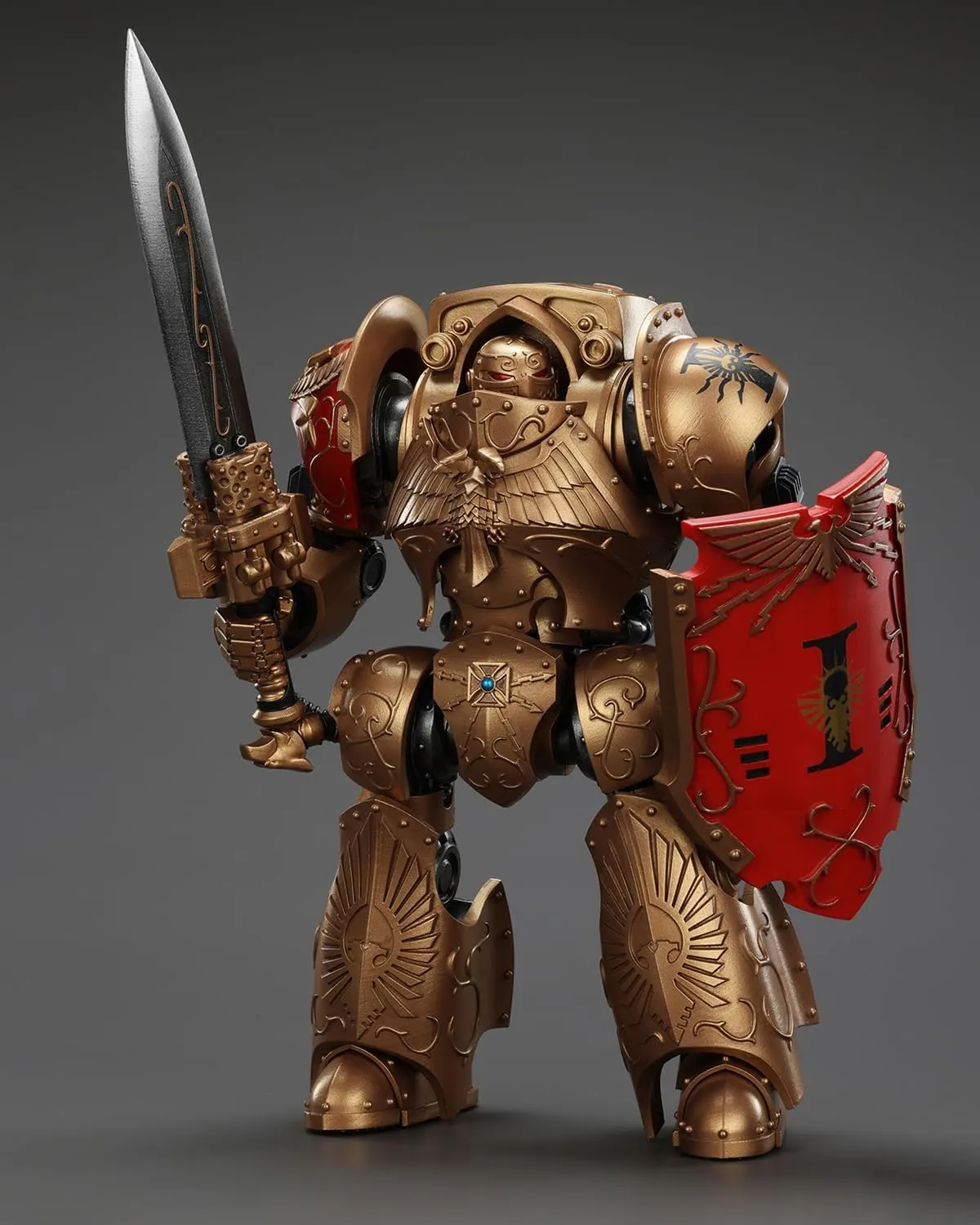Action Figures Kits JoyToy 40K Genuine License 1:18 Action Figure, bell suggestive Legio Custodes Contemptor-Galatus Dreadnought, 9.84 in Collectible 