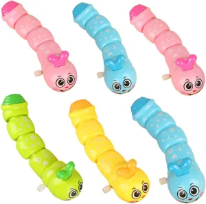 Activities Present Random Color YARNOW 6Pcs Novelty Clockwork Caterpillar Creative Wind Up circulate heavy Animal Playset for Cognitive Development and Fun Crawling 