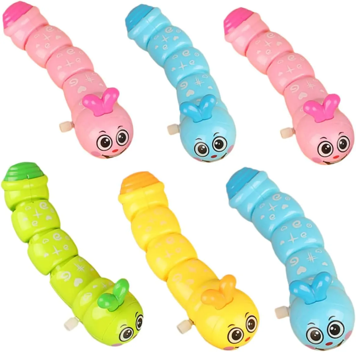 Activities Present Random Color YARNOW 6Pcs Novelty Clockwork Caterpillar Creative Wind Up circulate heavy Animal Playset for Cognitive Development and Fun Crawling 