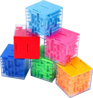 Adult Birthday 6PACK Money Maze Puzzle Box, Twister.CK Unique kindle truly Money Gift Holder Box, Fun Maze Puzzle Games for Kids and 