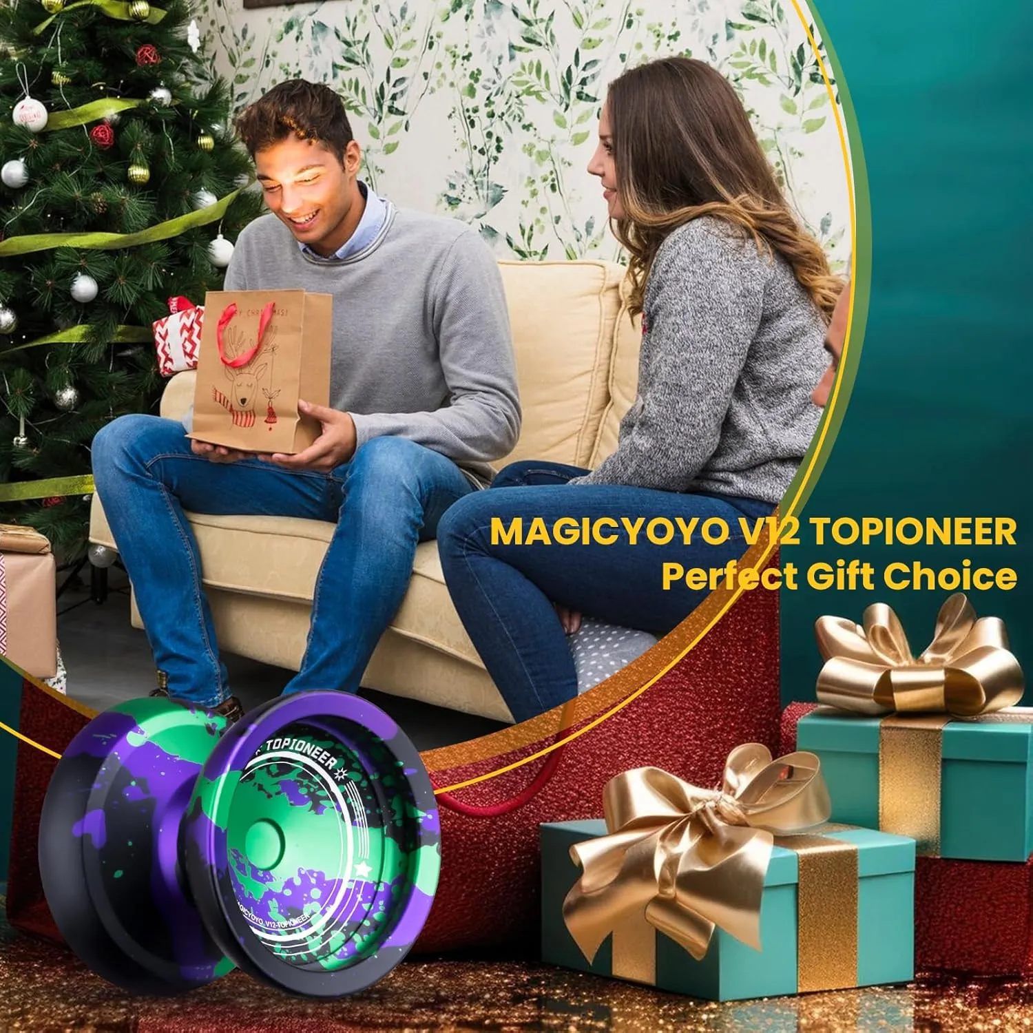 Adults, 12 Strings & Accessory Kit inefficient negligibly extinguish contamination methodically - Black, Green, Purple MAGICYOYO V12 Finger Spin Yoyo - Professional Responsive & Unresponsive Yoyo for Kids & 