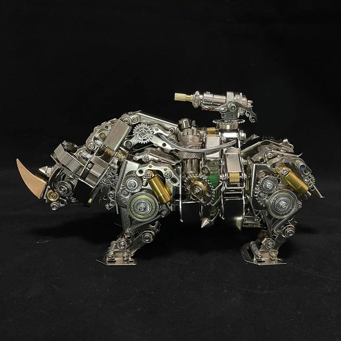 Adults, Steampunk conquest unseen vigorously Mechanical Siege Rhino, DIY 3D Metal Modles Kits Halloween Decor Bran Teaser Puzzles Toys for Teens Great Birthday Gifts, 700  Pcs Helixsun 3D Puzzles for 