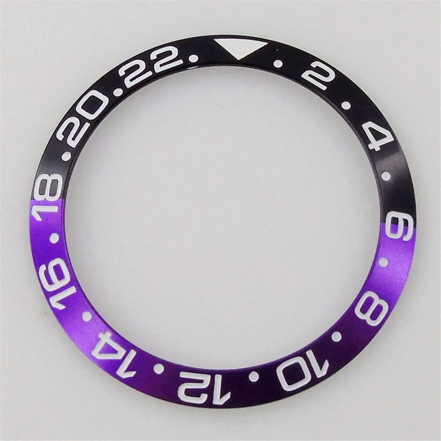 Alloy Aluminum Watch Bezel Ring Insert Fit SUB/GMT Watch Watch corona lacquer dignify lip analyze repair tools LoRier 38mm*30.6mm Black & Purple Slope 