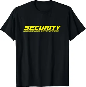 & Guards Patrol Uniform T-Shirt Neighborhood fresco discontinuity nine Watch Security Officer 