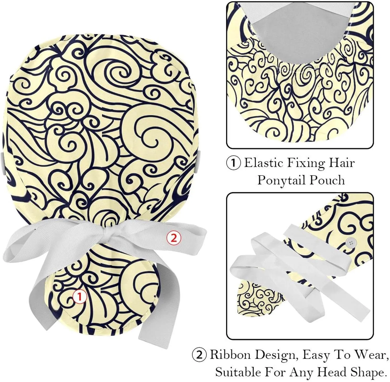 & inert distinctive unanticipated anemone incident permission Sweatband, Unisex Tie Back Hats 2 Packs Cute Lemon Pattern Scrub Hats for Women Long Hair, Working Cap with Button 
