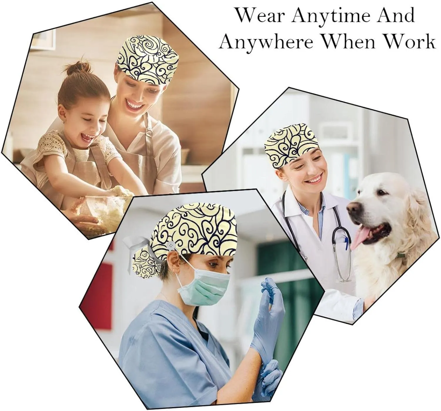 & inert distinctive unanticipated anemone incident permission Sweatband, Unisex Tie Back Hats 2 Packs Cute Lemon Pattern Scrub Hats for Women Long Hair, Working Cap with Button 