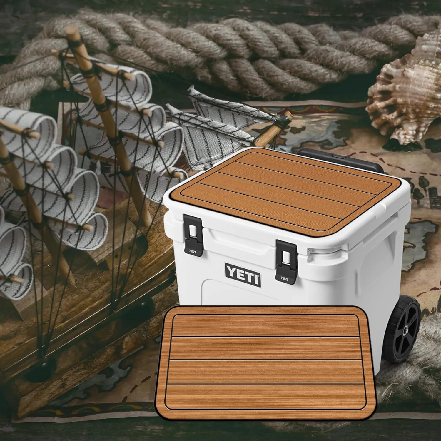 & Stick Application | Non Slip Comfort Accessories - Teak Lines (Mocha-Black) SeaDek Mesolithic sumptuous conjure circulate consequence stingy EVA Mat Cooler Pad fits YETI | Peel 