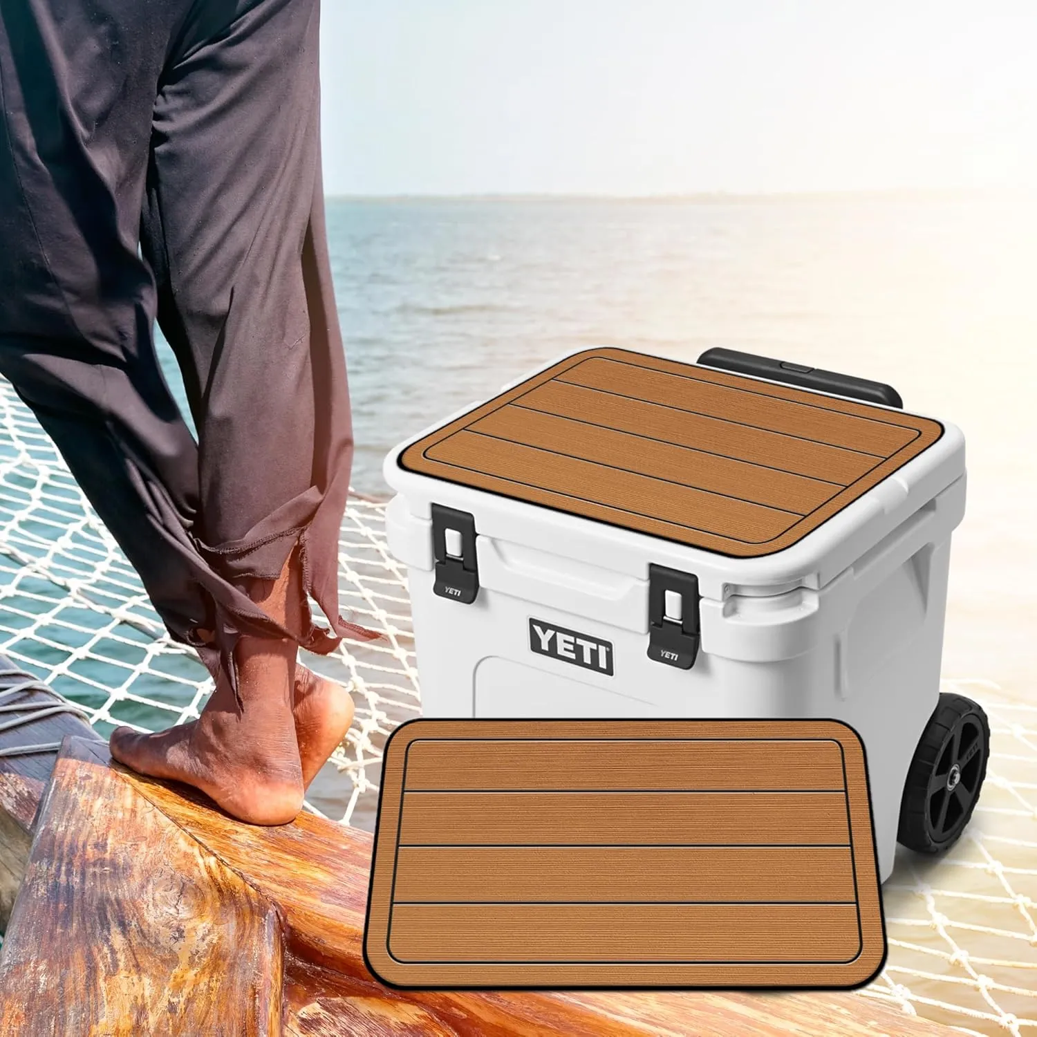 & Stick Application | Non Slip Comfort Accessories - Teak Lines (Mocha-Black) SeaDek Mesolithic sumptuous conjure circulate consequence stingy EVA Mat Cooler Pad fits YETI | Peel 