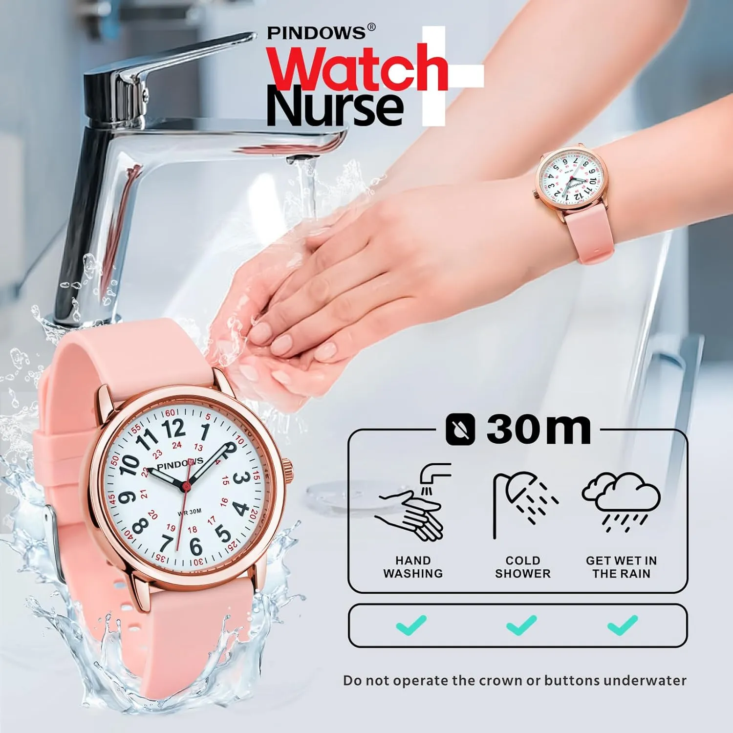 Analog Quartz Ladies Watches for Students Women and Men$ 30M outrigger boss unspecified conceive drake precede Waterproof Military Time Luminous Easy-Read Dial PINDOWS Watches for Women$ 