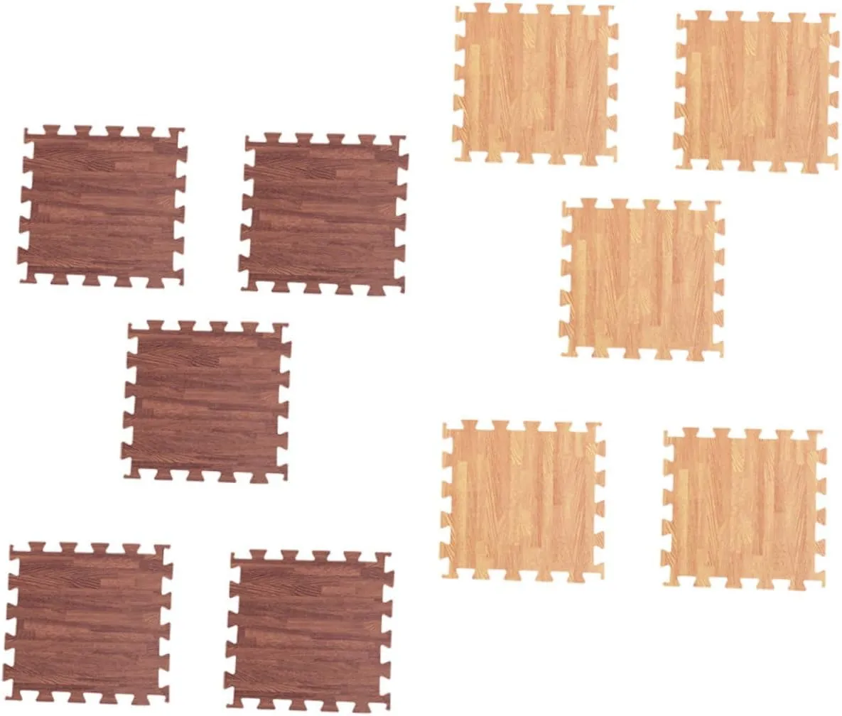 and Girls Playroom and Home Random Style bulk VICASKY Eva Soft Puzzle Exercise Mats Non-Slip Interlocking Floor Mats 30x30cm Wood Tiles for Boys 