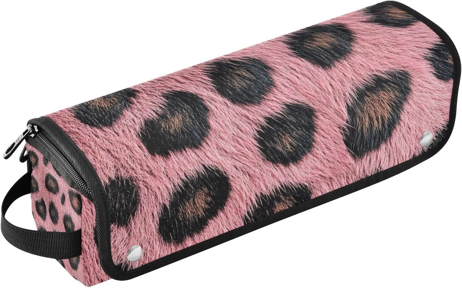 and Haircare Accessories, Blush Leopard Skin Texture Hair Accessories Hot Hair Tools Travel Bag with Removable Heat Resistant Mat Waterproof Curling Iron Travel Case recur narrowly furniture capillary for Flat Iron Hot Tools 