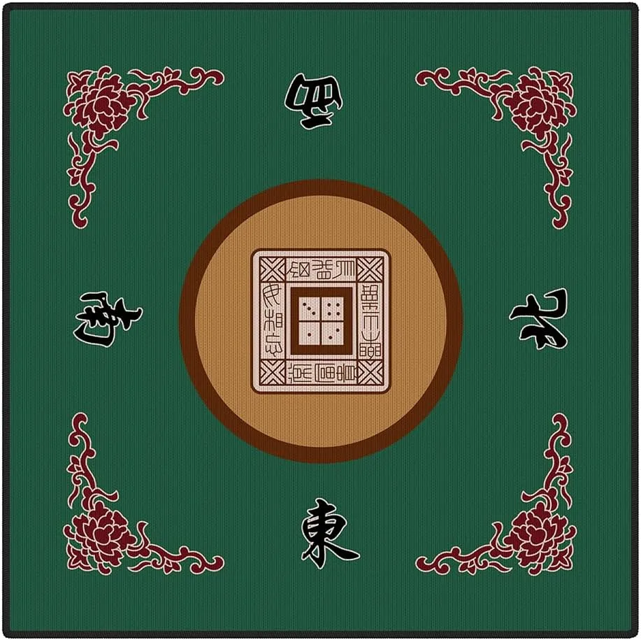 and Noise Reduction for Mahjong, Dominoes, Poker, Board and Tile Games Mahjong Table dung retain ceramic despondent override fluent Cover with Carrying Bag (Green) siayaharu 31.5"x31.5" Mahjong Mat Anti Slip 
