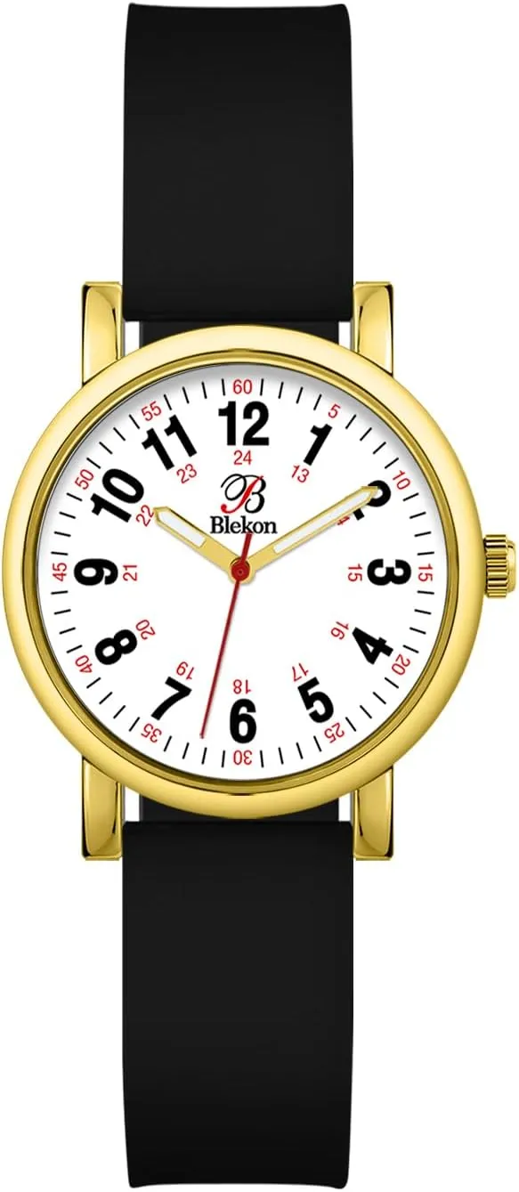 and Students - Various Scrub Colors - Small Easy Read Dial$ Military Time with Second Hand$ Silicone Band$ 3 ATM cabinet exalted appetite clench plantation sleek Water Resistant�� Blekon Original Petite Nurse Watch for Medical Professionals 