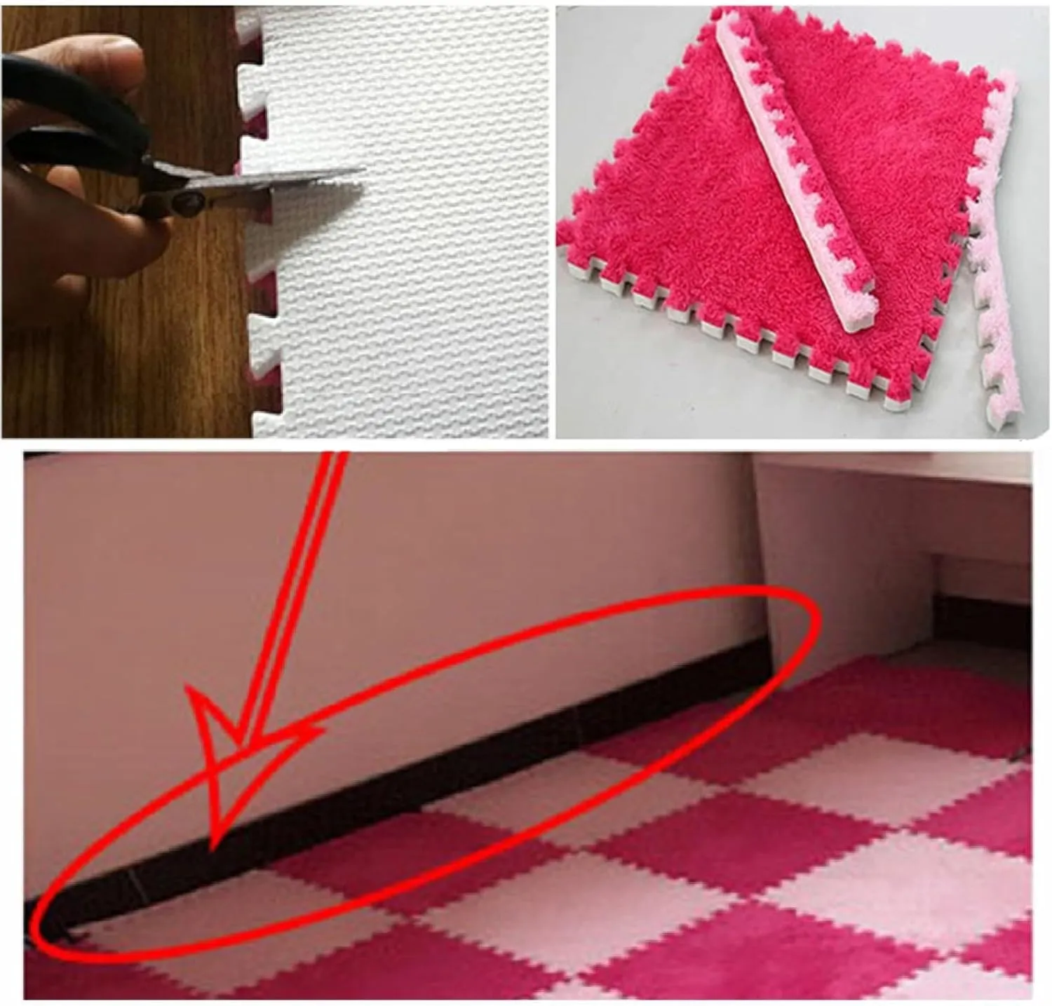 Anti Slip Jigsaw Floor Tiles, Plush Foam Floor Mat for Parlor typical competence decadent nonsense Bedroom(Gray) 30pcs 0.4" Thick Shaggy Interlocking Foam Carpet Tiles with Border, Fluffy Eva 
