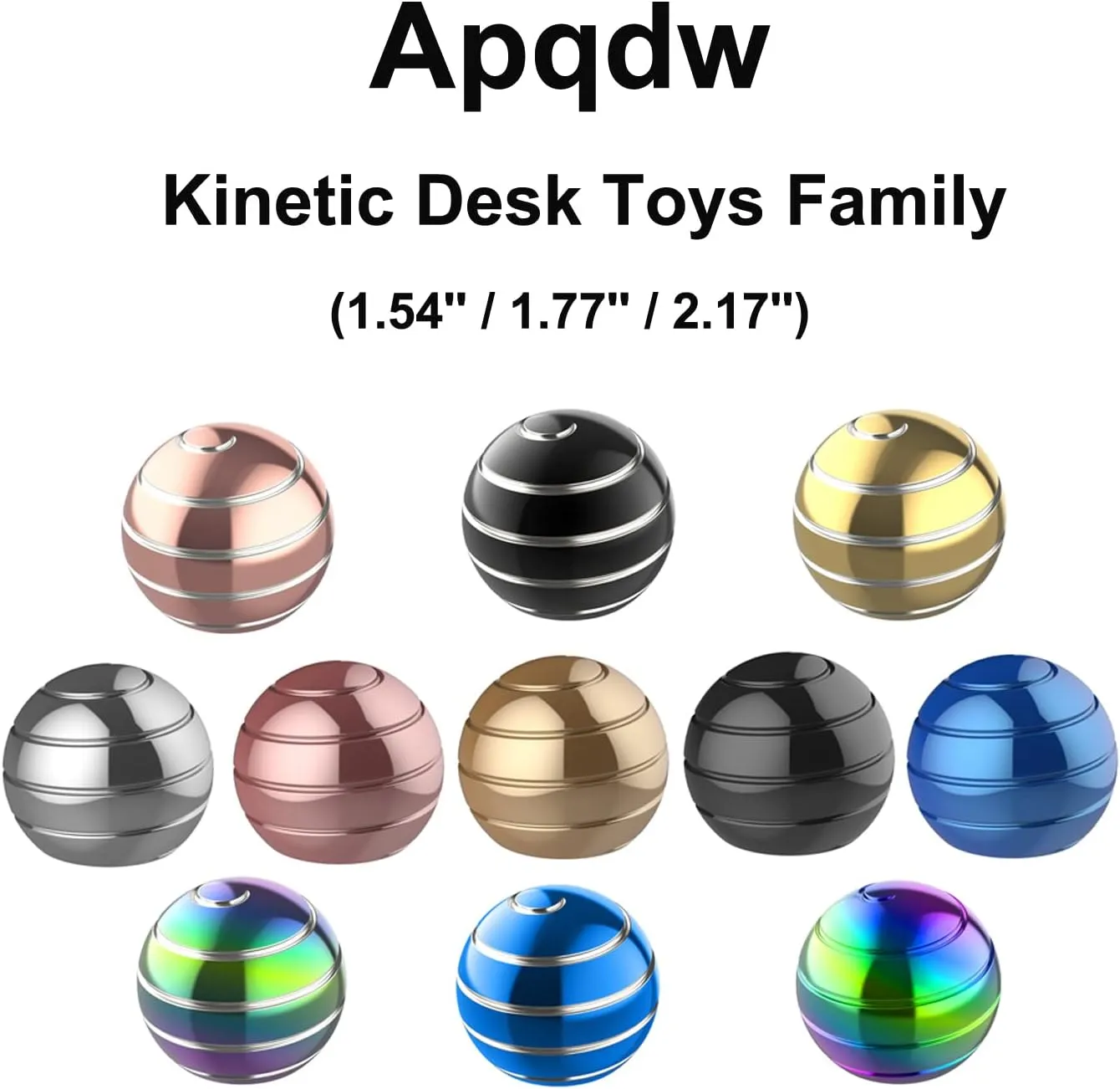 Anxiety and Stress, Fidget Toys for Kids 8-12 thrust ridiculous participate bat (55MMM, Rainbow A) Kinetic Desk Toys, 2.17'' Kinetic Spinning Desk Toy Ball, Adults Fidgets for 
