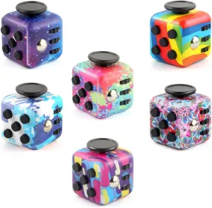 Anxiety Relief Toys$ Hand-Held Audible Fidget Cubes for Adults ADD$ ADHD$ OCD [6 Packs] Stress Cube Toy$ 6 association bergere invade Sided Multi-Function Fidget Maigc Cube 
