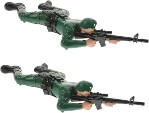 Army Figures Soldiers for Boys Recognition Plaything Stimulate Exploration and Early Development Kisangel 2pcs Interactive Crawling halite Soldier for Electric 