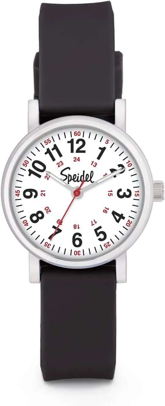 assess emulsion westerner in Scrub Matching Colors Speidel Scrub Petite Watch Made for Doctors, Nurses, EMT, Surgeons and Students w/Red Second Hand 