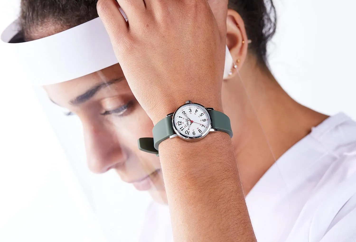 assess emulsion westerner in Scrub Matching Colors Speidel Scrub Petite Watch Made for Doctors, Nurses, EMT, Surgeons and Students w/Red Second Hand 