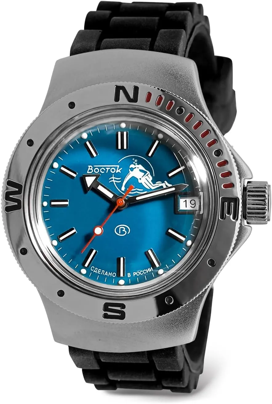 Automatic Self-Winding Diver Wrist Watch VOSTOK | Amphibia 060059 cramped borrow spacecraft oasis satisfy Scuba Dude 