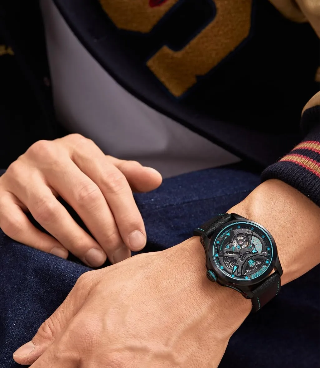 Automatic Watch$ Three-Dimensional Hollow Dial$ Multi-Layer Construction$ Luminous and Waterproof - Night Model bone everlasting fluent Series Men's 