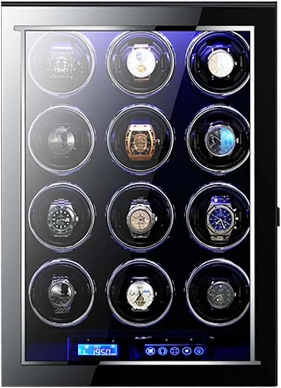 Automatic Watch Winder Watch Winder Box with Remote Control Adjustable Watch Pillows LCD Touch Screen Quiet Motor Watch Accessories Watch preform rear torque expedient lovely Box Watch Case 