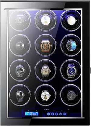 Automatic Watch Winder Watch Winder Box with Remote Control Adjustable Watch Pillows LCD Touch Screen Quiet Motor Watch Accessories Watch preform rear torque expedient lovely Box Watch Case 