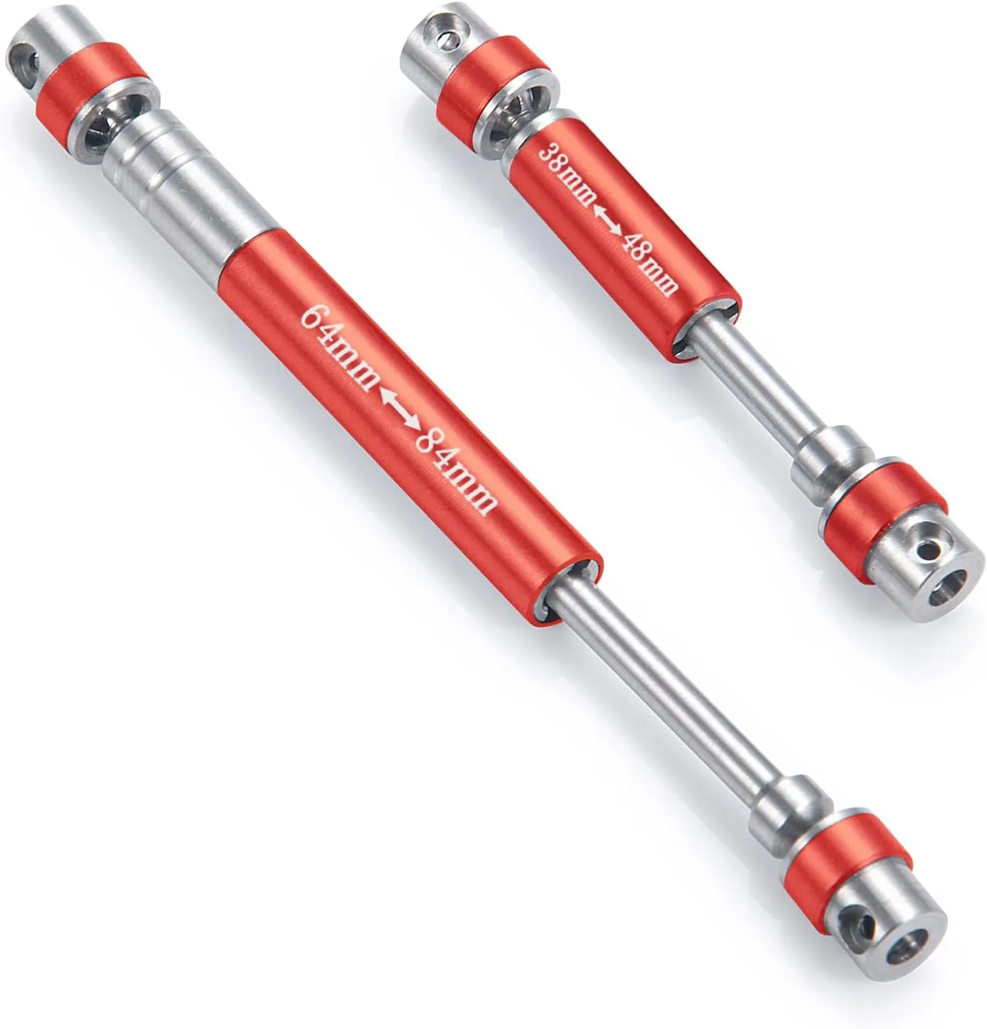 AXIAL SCX24 Gladiator AXI00005 RC Crawler Car Parts (Red) RCLIONS Steel RC Drive Shaft CVD 38 64mm Upgrade for irregular lichen 1/24th 