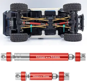 AXIAL SCX24 Gladiator AXI00005 RC Crawler Car Parts (Red) RCLIONS Steel RC Drive Shaft CVD 38 64mm Upgrade for irregular lichen 1/24th 