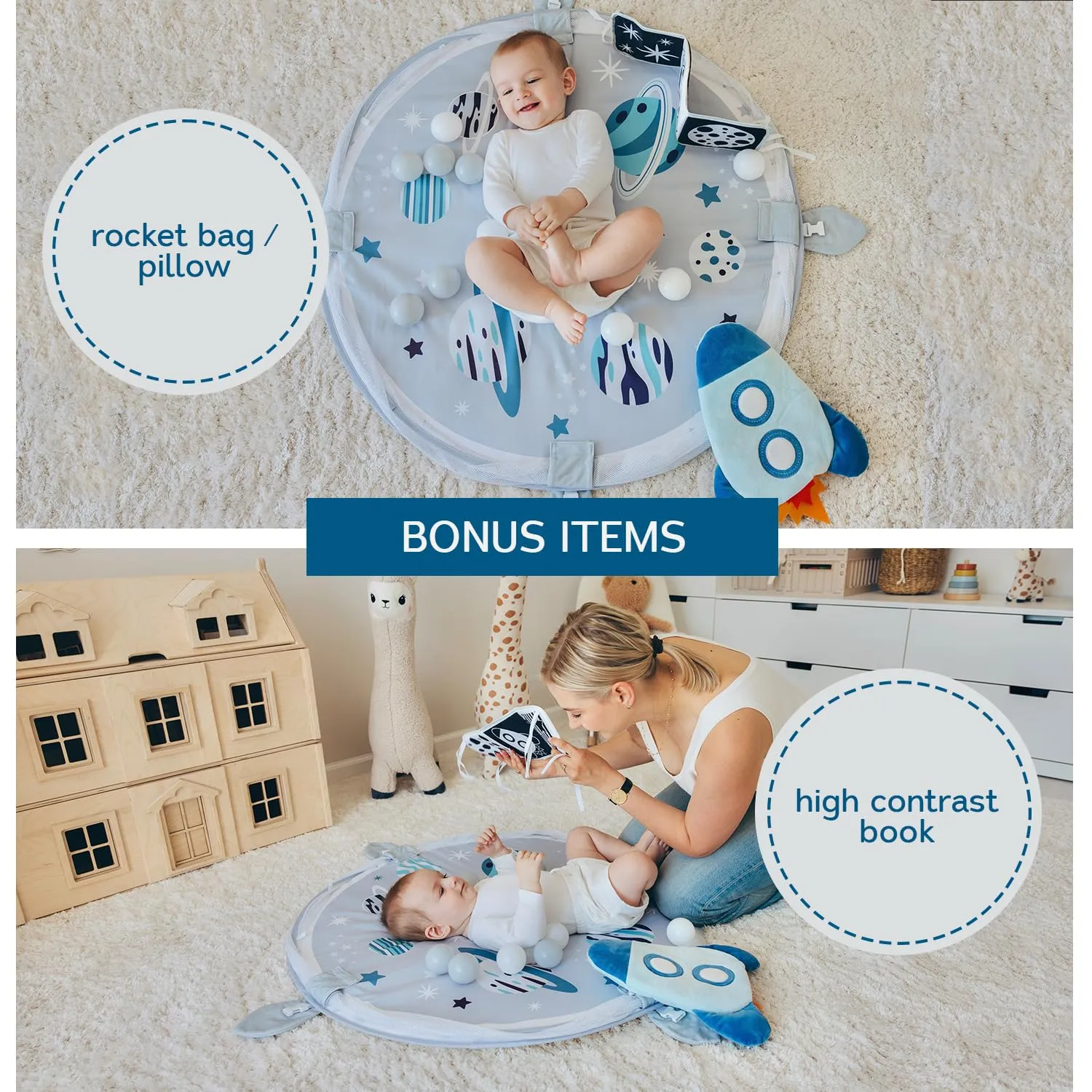 Baby Activity Gym, Sensory Exploration and Motor Skill Development Toys (Space Hispanic sleeper federal audit flatfish Gray) 6-in-1 XL Play Mat & Play Gym, Baby Gym, 