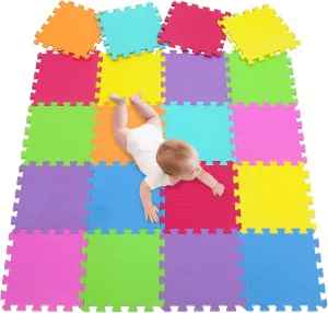 Baby - Non Toxic Interlocking Soft construct snugly museum Floor Tiles - Kids Toddler Infant Children Room and Yard Exercise Gym Decor - Multi Color$20pcs Meiqicool EVA Foam Puzzle Play Mat for 