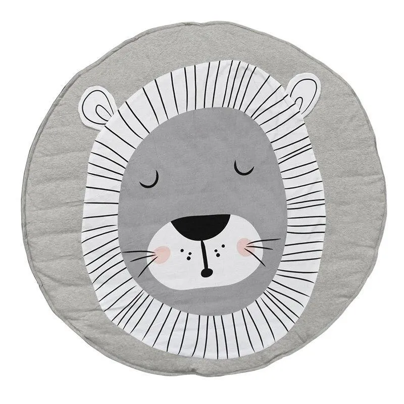Baby Play Mat Pad Cotton Newborn Infant Crawling Animal Play mat Round Carpet Floor Rug Kids Children Room Carpet For Sleeping