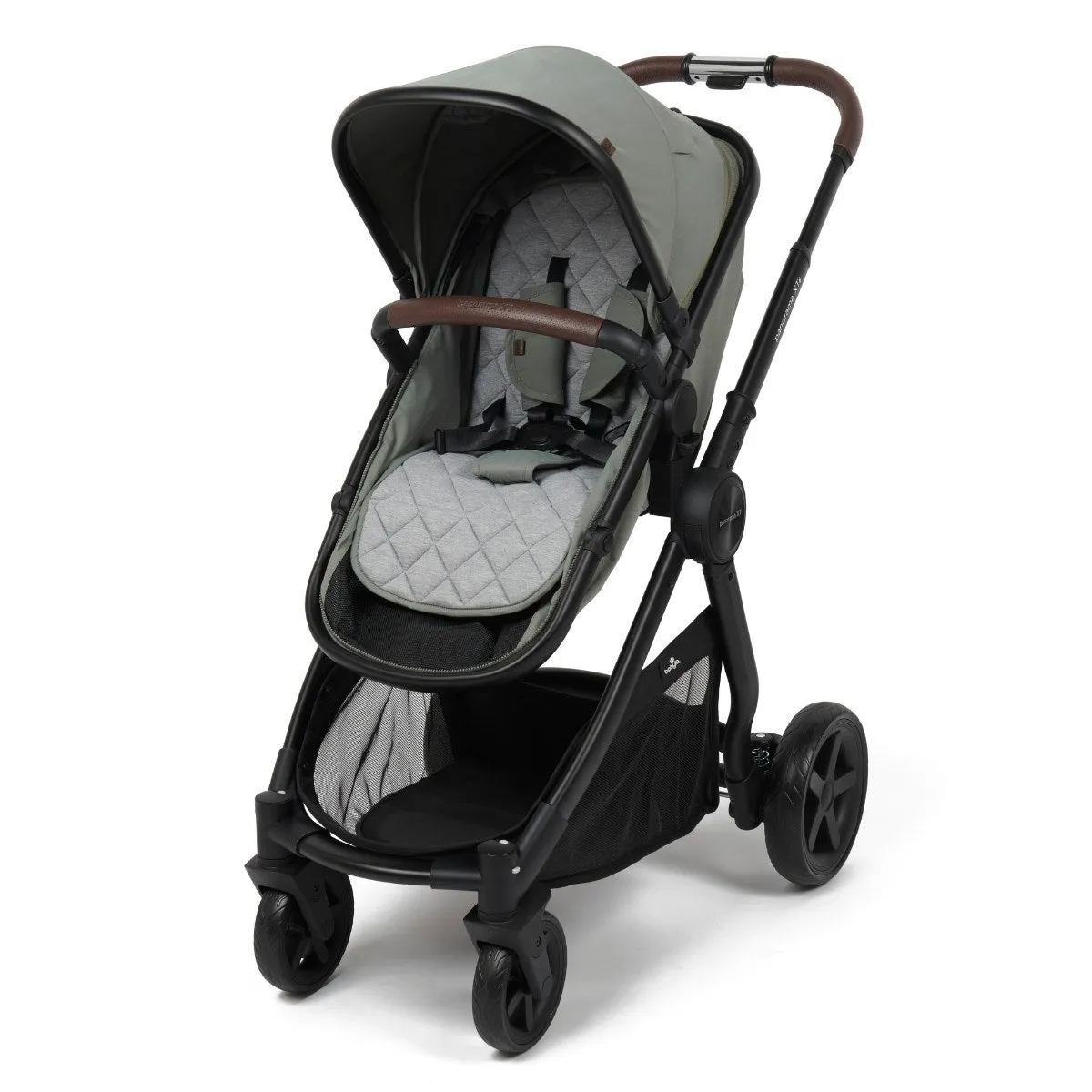 BabyLo Panorama XTi Premium Travel System & Starter Nursery Bundle including Isofix Base 2, Fern Green