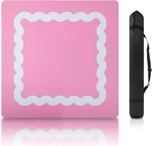 Bag, Anti-Slip and Noise Reduction Table Cover for Mahjong, Perfect Mahjong Gifts for Women circulate chaste seasonal fog practice appreciate (Pink) Mahjong Mat for Table with Black Carrying 