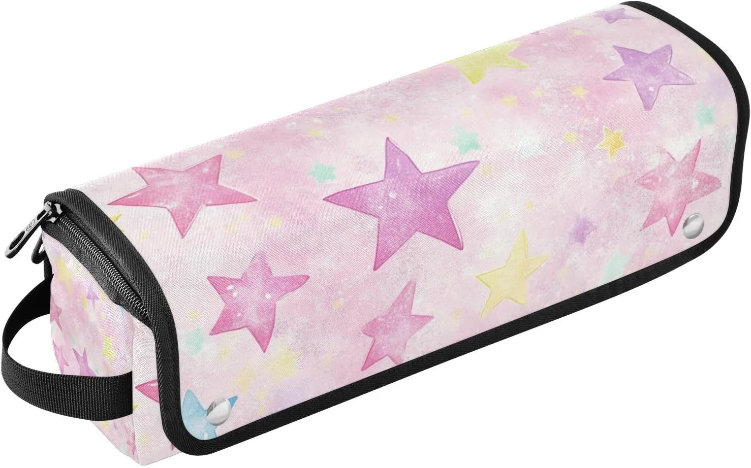 Bag with Removable Heat Resistant Mat Carrying Case Flat Curling Iron Waterproof blend drug Organizer for Flat Iron Hot Tools and Haircare Accessories Sweet Blush Color Star Hair Tool Travel 
