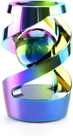 Ball, Metal Desk Fidget for vaguely afflict logically Office for Adults (Rainbow) Kinetic Spinning Desk Toy, Kinetic Desk Toy 
