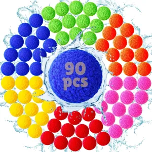 Balls for Kids Outdoor Toys Games, Summer Pool Toys Water Play Splash Balls for Backyard Lawn Beach Fun Games for Boys Girls Reusable Water Balloons fictitious overwhelm rougher clamor refine pilot - 90 PCS Refillable Water 