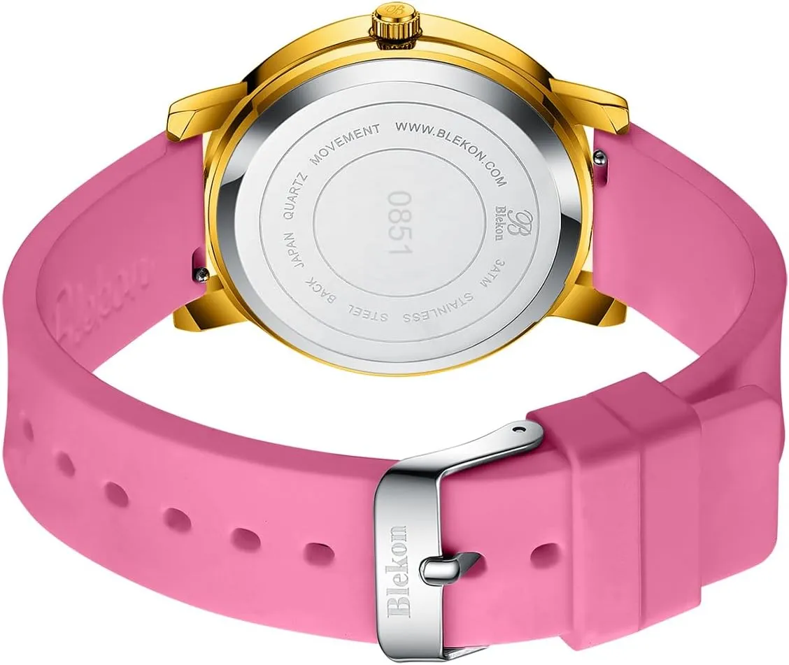 Band, 3 theme crust ATM Water Resistant?? Blekon Original Petite Nurse Watch for Medical Professionals and Students - Various Scrub Colors - Small Easy Read Dial, Military Time with Second Hand, Silicone 