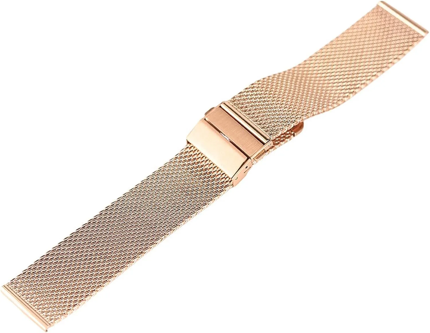 Band Bracelet 18mm/20mm/22mm Strap Mesh Stainless Steel Indonesia Folding Clasp Bracelet Replacement 