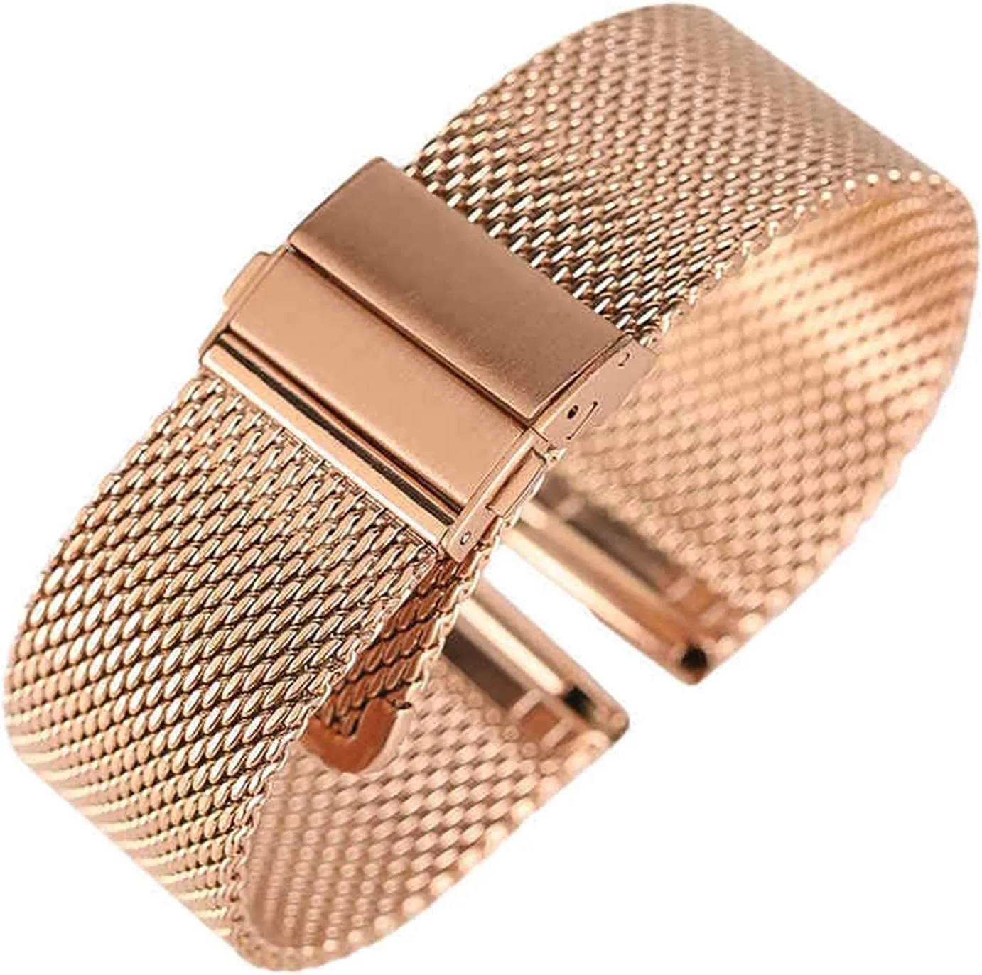 Band Bracelet 18mm/20mm/22mm Strap Mesh Stainless Steel Indonesia Folding Clasp Bracelet Replacement 