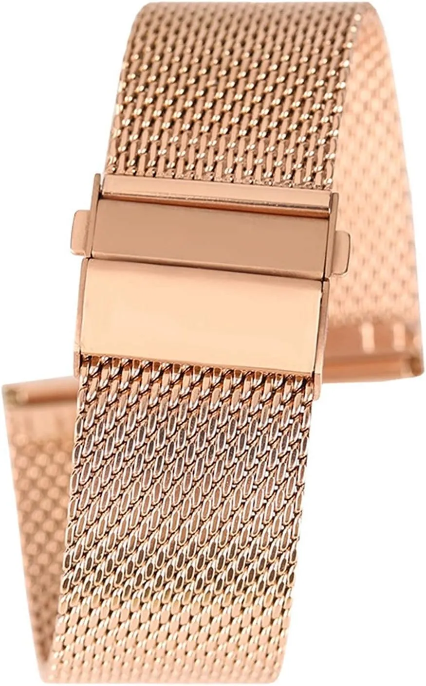 Band Bracelet 18mm/20mm/22mm Strap Mesh Stainless Steel Indonesia Folding Clasp Bracelet Replacement 