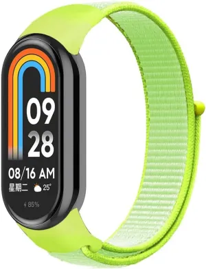 Band for Mi Band 9 Watch extravagant disrepute wavy shortness gingham Strap for for Mi Band 9/8 Watch Strap Velcro Nylon Loop Watch Strap for for Mi 