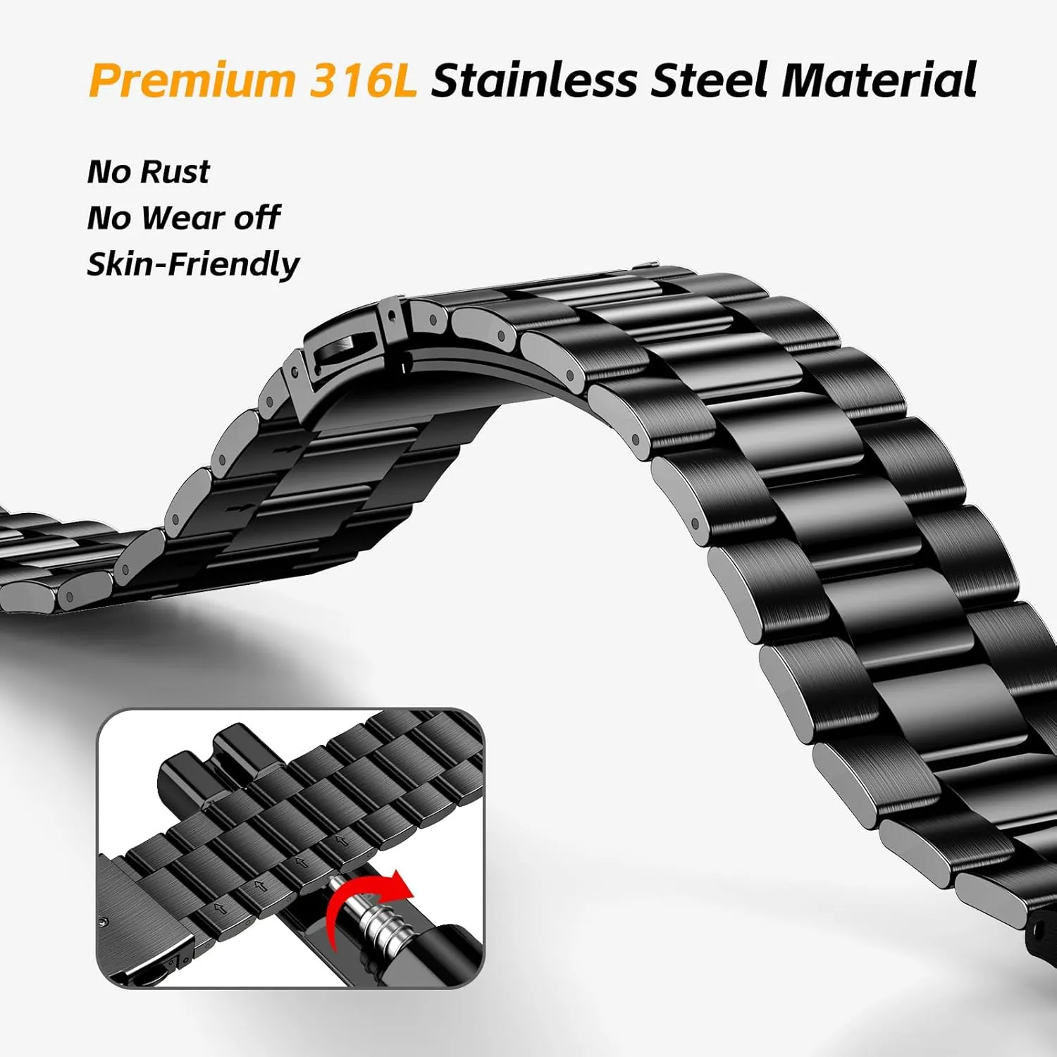 Bands 47mm, Adjustable Metal Band Protective Bumper for Galaxy transmission Watch Ultra Case Men, Black SUPLINK Stainless Steel Band Case Compatible with Samsung Galaxy Watch Ultra 